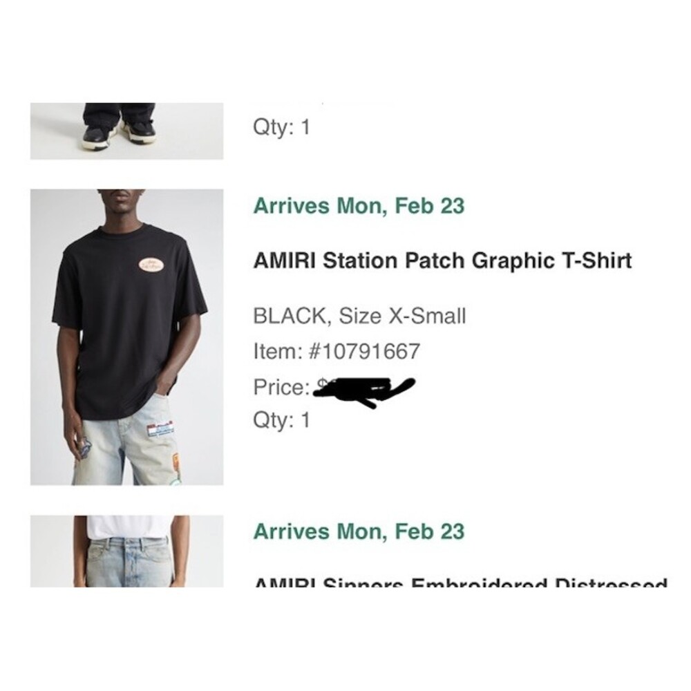 Amiri Station Patch Graphic Black T-Shirt Men Size Xs Authentic Receipt included - Picture 10 of 14
